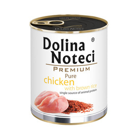 Dolina Noteci Premium Pure Wet Dog Food for Dogs with Allergies, Rich in Chicken and Rice, 800g