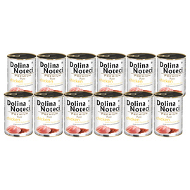 Dolina Noteci Premium Pure Wet Dog Food for Dogs with Allergies, Rich in Chicken and Rice, 12 x 400 g
