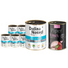 Dolina Noteci Premium Wet Dog Food, Rich in Lamb (Set of 6 x 800 g) + Free Piper Animals Wet Dog Food with Turkey and Broccoli (400 g)