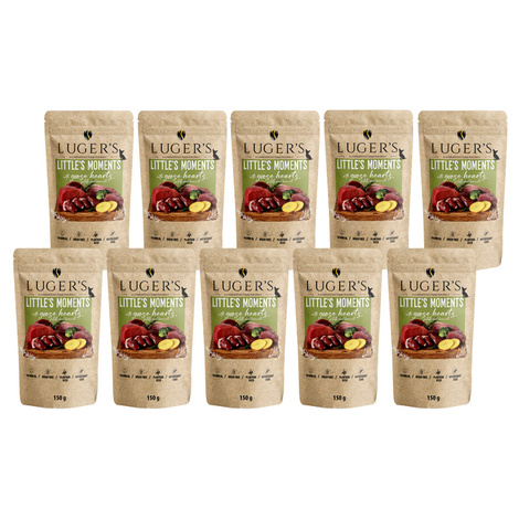 Luger's Little's Moments Wet Dog Food for Small Breeds with Goose Hearts, Potatoes, and Broccoli—10 x 150 g Set
