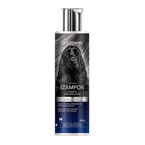 Eurowet Dog Shampoo for Dark Coats, 200 ml