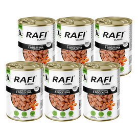 Rafi Classic Wet Dog Food with Venison and Carrots, 6-Pack (1240 g each)