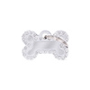 Engraved ID Tag for Dogs and Cats—Small Silver "Glam" Bone