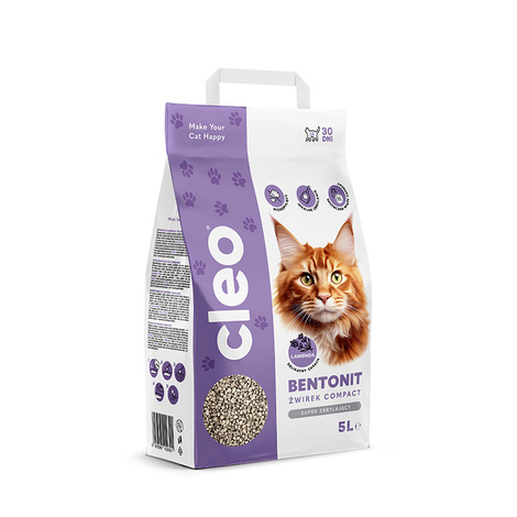 Cleo Bentonite Cat Litter COMPACT Lavender 5 l