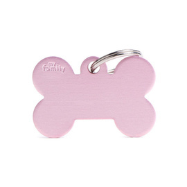 Engraved ID Tag for Dogs and Cats—Large Pink Bone