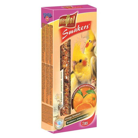Vitapol Smakers Bird Food for Cockatiels, Orange, 90 g