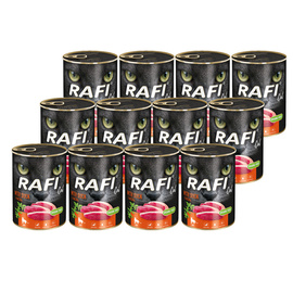 Rafi Cat Adult Wet Cat Food with Duck, 12-pack (400 g each)