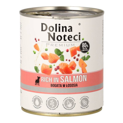 Dolina Noteci Premium Wet Dog Food, Rich in Salmon, 800 g Can, LIMITED EDITION