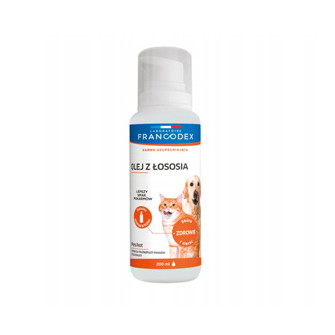 Francodex Salmon Oil for Dogs and Cats, 200 ml