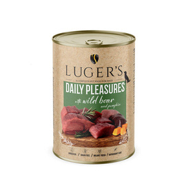 Luger's Daily Pleasures Wet Dog Food with Wild Boar and Pumpkin, 400 g
