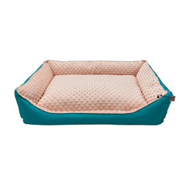 Pupilarni Sofa Bed for Medium Dogs, Size M, Cream and Turquoise