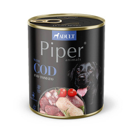 Piper Animals Wet Dog Food with Cod and Tomato, 800 g