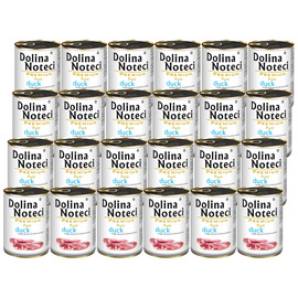 Dolina Noteci Premium Pure Wet Dog Food for Dogs with Allergies, Rich in Duck—24 x 400 g Set
