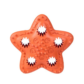 Barry King Dog Treat Toy – Orange Star, 12.5 cm