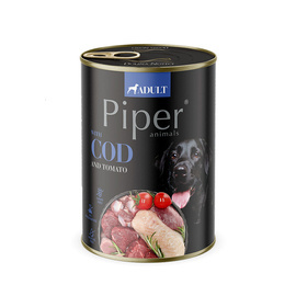 Piper Animals Wet Dog Food with Cod and Tomato, 400 g