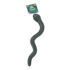 Cooper & Pals Black Snake Dog Toy with Squeaker, 38 cm