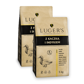 Luger’s Dry Dog Food with Duck and Turkey, 2 x 5 kg Set