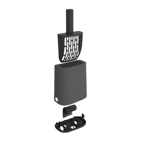 Rotho Litter Box Scoop with Handle, Anthracite