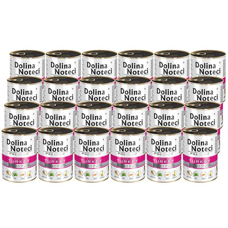 Dolina Noteci Premium Wet Dog Food, Rich in Turkey, 24 x 400 g Set