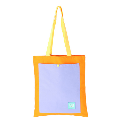 Spółka Zoo Design Orange and purple fabric bag with a pocket