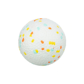 Trixie Light & Strong Bouncing Ball Dog Toy, White/Multicolored, 7.5 cm