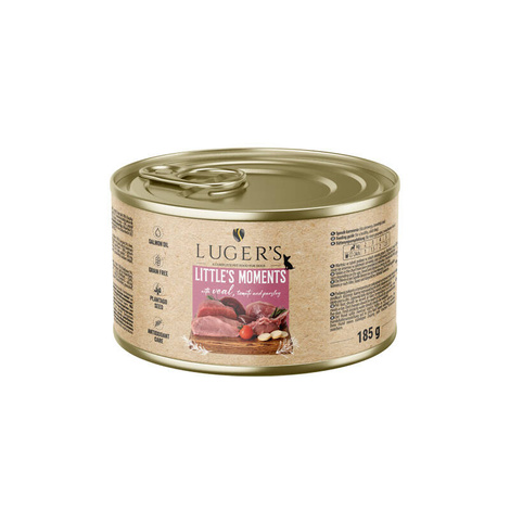Luger's Little's Moments Wet Dog Food for Small Breeds with Veal, Tomato, and Parsley, 185 g