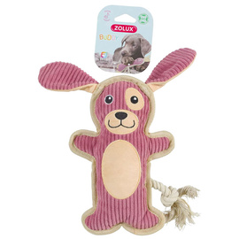 Zolux Durable Dog Toy: Buddy the Dog, Pink, 23 cm