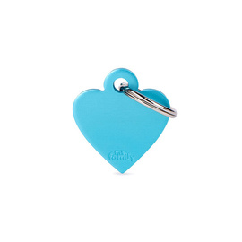 MyFamily Basic Address Tag - Small Blue Heart