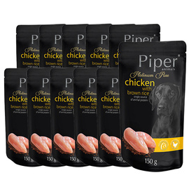 Piper Platinum Pure Wet Dog Food: Chicken with Rice, 10 x 150 g set + a free 150 g can of Piper Platinum Pure Chicken with Rice