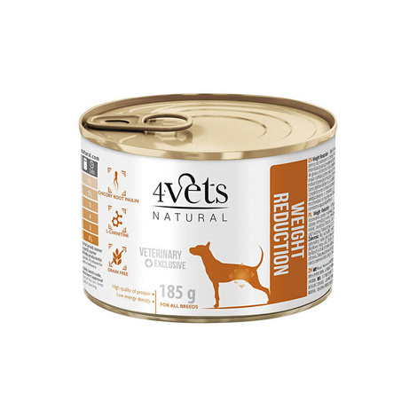 4Vets Natural Weight Reduction Wet Veterinary Dog Food for Overweight Dogs, 185 g