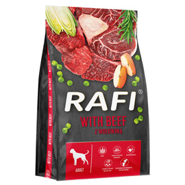 Rafi Dry Dog Food with Beef, 10 kg bag