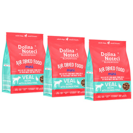 Dolina Noteci Superfood MINI Veal and Guinea Fowl Dry Dog Food, 3 x 1 kg Set