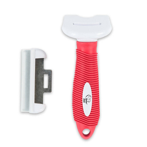 Over Zoo Shedding Comb for Removing Undercoat and Dead Hair for Dogs and Cats, Size M