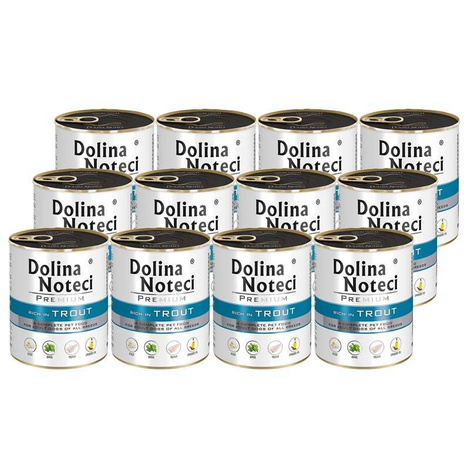 Dolina Noteci Premium Wet Dog Food, Rich in Trout, 12-Pack (800 g each)