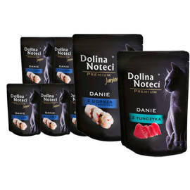 Dolina Noteci Premium Junior Wet Cat Food: Cod with Sardines (10 x 85 g) + Free Tuna (85 g)