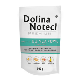 Dolina Noteci Premium Wet Dog Food, Rich in Guinea Fowl and Apple, 500 g pouch