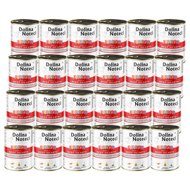 Dolina Noteci Premium Junior Wet Dog Food Rich in Beef Hearts, 24 x 400 g Set