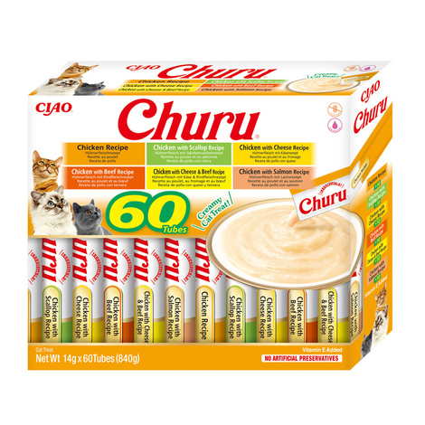 Inaba Churu Cat Treats with Chicken, 60 x 14 g Pack
