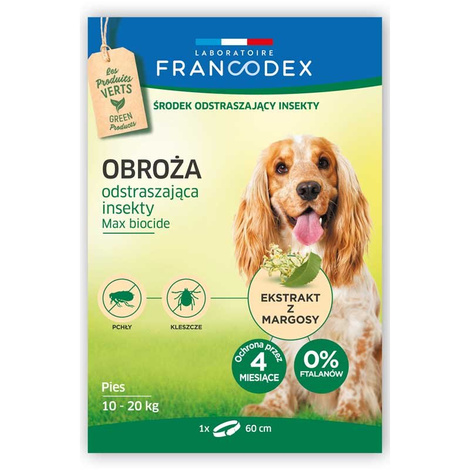 Francodex Insect Repellent Collar for Dogs 10–20 kg, 60 cm