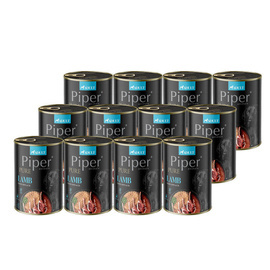 Piper Pure Wet Dog Food: Lamb with Spinach, 12-Pack (400 g each)