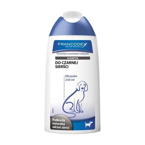 Francodex Dog Shampoo for Black Coats, 250 ml