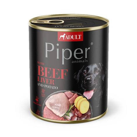 Piper Animals Wet Dog Food with Beef Liver and Potatoes, 800 g