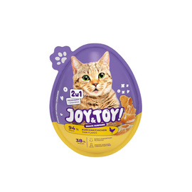 Joy&Toy 2-in-1 Surprise Egg for Cats: Chicken-Flavored Treat + Toy