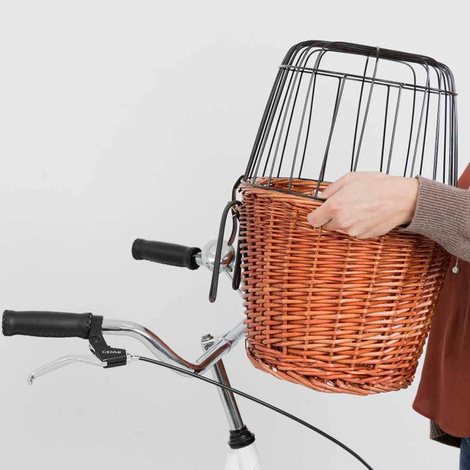 Trixie Wicker Bike Basket for Dogs or Cats, 44 x 48 x 33 cm