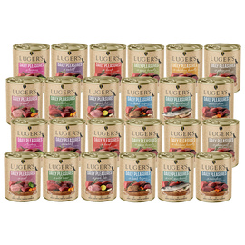 Luger's Daily Pleasures Wet Dog Food, Assorted Flavors, 24 x 800 g Set