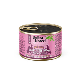 Dolina Noteci Superfood Wet Cat Food for Spayed Cats: Turkey with Quail and Green Tea, Pâté &amp; Filet, 185 g