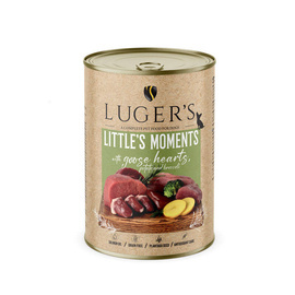 Luger's Little's Moments Wet Dog Food for Small Breeds with Goose Hearts, Potatoes, and Broccoli, 400 g