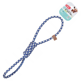 Zolux Dog Tug Toy: Braided Rope Loops, Blue Flower, 50 cm