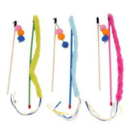 Duvo+ Cat Toy: Cat Fishing Rod with Plush Ball/Tail