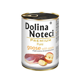 Dolina Noteci s Premium Pure Wet Dog Food for Dogs with Allergies, Rich in Goose and Apple, 400 g Can
